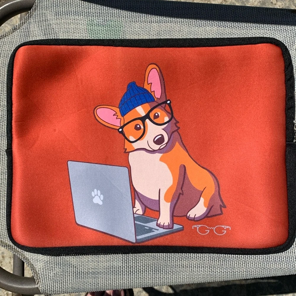 Corgi laptop cover and carrying case